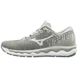 Mizuno Wave Sky Waveknit 3 Παπουτσια Για Τρεξιμο Γυναικεια - Γκρι